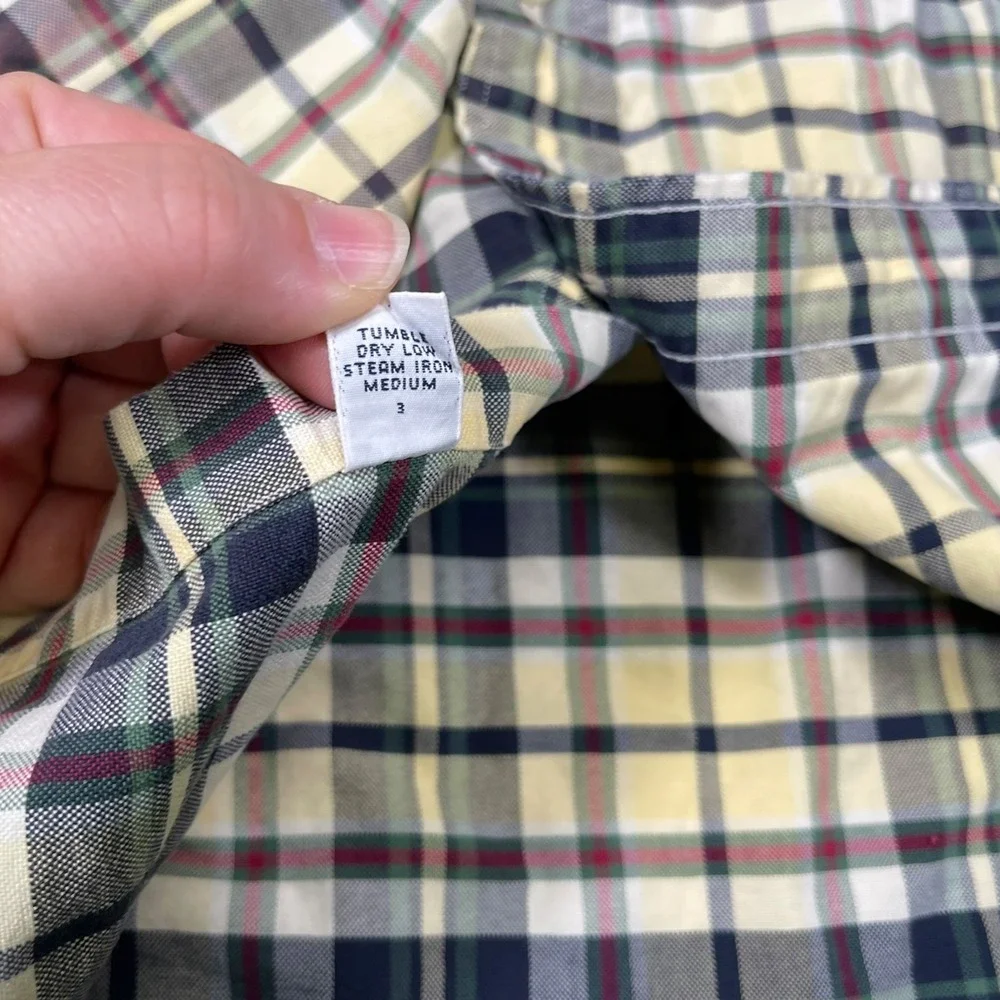 Vintage Polo Ralph Lauren XL Plaid‎ Button Down Big Shirt Distressed Thrashed